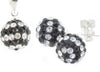 Crystal ball Pendant Necklace Earrings Women Jewelry