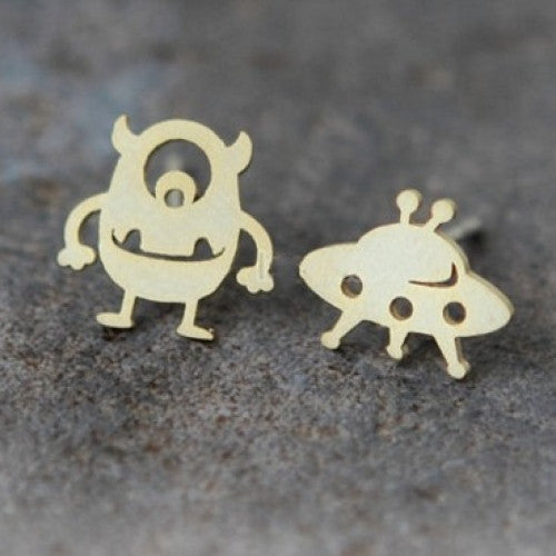 Magnetic Stud Earrings UniverseAalien And Ufo