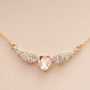 Angel Wings Gold Plated Heart Shape Necklace