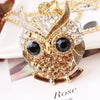 18K Gold Vintage Crystal Cubic Zircon Diamond Owl Necklaces