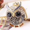 18K Gold Vintage Crystal Cubic Zircon Diamond Owl Necklaces
